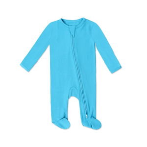 โรงงาน<span class=keywords><strong>ราคา</strong></span>ดียาง 97 ไม้ไผ่ 3 สแปนเด็กซ์ 260 GSM Footie เด็กแขนยาว Romper ถักทารก Romper - Product Image 2