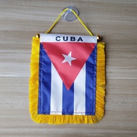 Mini fanions suspendus imprimés personnalisés bannière ventouse voiture-drapeaux de voiture Cuba