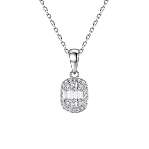 Conjunto <span class=keywords><strong>de</strong></span> collar <span class=keywords><strong>de</strong></span> aleación <span class=keywords><strong>de</strong></span> moda para mujer, pendientes pequeños, colgante para bodas, compromisos con circón, regalo bonito para <span class=keywords><strong>niña</strong></span> - Product Image 1