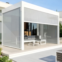 Pergola bioclimatique en aluminium pour jardin, terrasse, auvent, gazebo, pavillon, kit de pergola extérieure en aluminium