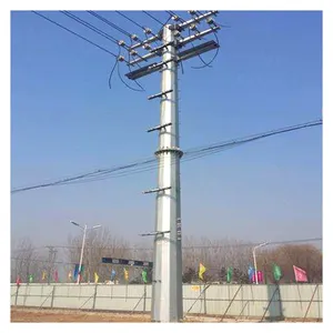 Factory Direct Concrete Electric Pole Hot Dip Galvanized Mould Power Pole Tower Electric Poles