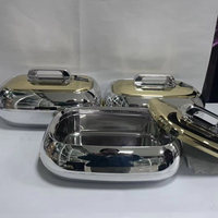 Ensemble chauffe-plats de luxe moderne 3 pièces 4,5L 5,5L 6,5L en acier inoxydable isotherme pour la vente et la fourniture pour le festival de l'Aïd