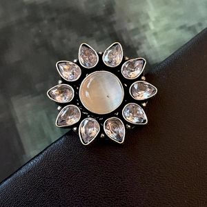 Monalisa Stone Partywear Trendy <b>Adjustable</b> <b>Ring</b> for Women & Girls Jewellery for Women Bulk Product Customized - Product Image 1