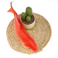 Décoration de carpe rouge artificielle de 35 cm, jouet animal pour la maison, la cuisine, le magasin, le restaurant, l'exposition