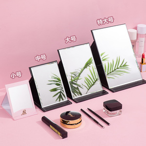 Foldable Makeup <b>Mirror</b> <b>Square</b> Desktop <b>Mirror</b> Small Medium Large Size For Student Dormitory Hair Combing Princess <b>Mirror</b> - Product Image 1