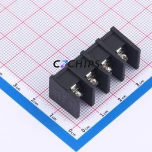 MX35S-8.25-04P-BK01-Cu-S-A Barrier Terminal Block Through hole,P=8.25mm Connector Two Sides 8.25mm 1x4P Straight Pin - Product Image 1