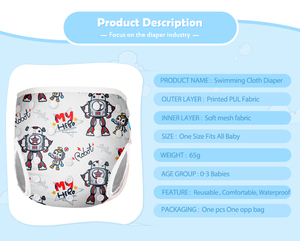 Pantalon <span class=keywords><strong>de</strong></span> natation d'été réglable pour enfants <span class=keywords><strong>Maillot</strong></span> <span class=keywords><strong>de</strong></span> <span class=keywords><strong>bain</strong></span> Cartoon-Design Couche <span class=keywords><strong>de</strong></span> <span class=keywords><strong>bain</strong></span> réutilisable pour bébé - Product Image 6