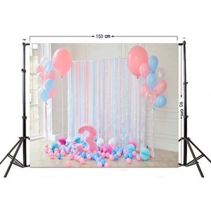 <span class=keywords><strong>Sfondo</strong></span> Fotografico 7x5ft per Compleanno, Fondale con Palloncini per 3° Compleanno, <span class=keywords><strong>Sfondo</strong></span> per Baby Shower, Palloncini <span class=keywords><strong>Rosa</strong></span>, Accessori per Foto - Product Image 1