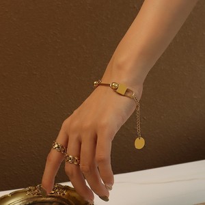 Wasserdichte Edelstahl 18K Vergoldete Kugelanhänger Ohrringe Halsketten Armbänder Hochwertige Hochzeitsgeschenk-Schmucksets - Product Image 2