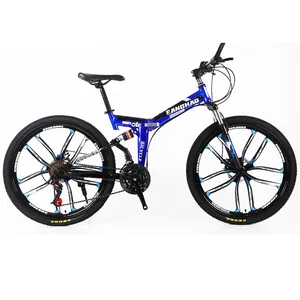 All'ingrosso 26 "leggero pieghevole Mountain Bike 21/24/27 velocità telaio in acciaio pieno sospensione pieghevole ciclo di montagna per adulti