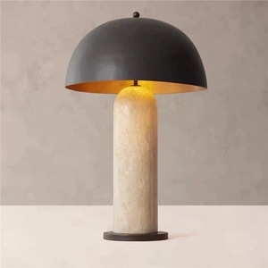 Lampe de chevet <span class=keywords><strong>d</strong></span>'hôtel en <span class=keywords><strong>pierre</strong></span> de grotte jaune, style Wabi-sabi, simple, vintage, design, modèle champignon, lampe de table basse artistique - Product Image 1