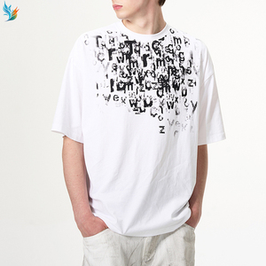 Logo personnalisé coton recadrée graphiques surdimensionnés Boxy Dtg lavage à l'acide <span class=keywords><strong>rue</strong></span> poids lourd lavé teinture sale T-Shirt pour hommes - Product Image 3