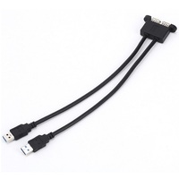Cable de Extensión USB 3.0 de Doble Puerto, Macho a Hembra, 1M, 5Gbps, Alta Velocidad de Sincronización de Datos, Carga Rápida