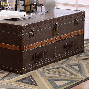 Vintage industriale retrò aviatore Vintage tronco sigaro tavolo da caffè Lounge Pub Club mobili interni design - Product Image 5