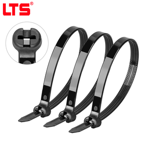 Abrazadera de Cable de Nylon 66 Autoblocante Marina Integrada 9.8x450mm con Lengüeta Metálica Retardante de Fuego 94V-2 Certificada CE para Barcos - Product Image 1