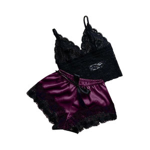 Ensemble de pyjama thermique en polyester et élasthanne pour femmes, taille plus, confort optimal, style sexy, idéal pour les courbes généreuses - Product Image 1