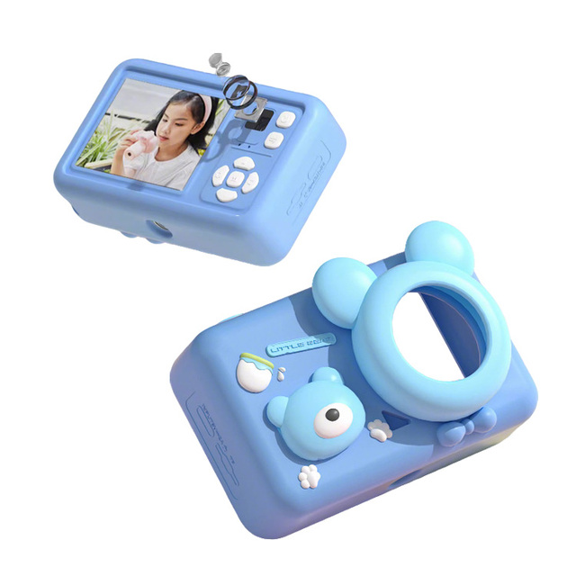 Wholesale case Outdoor Photos Toy Digital 2.0 Inch Ips Screen Cute Kid's Cartoon Kid Selfie Toy Kids Digital Video Camera