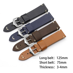 Bracelets de montre en <span class=keywords><strong>cuir</strong></span> véritable de haute qualité faits à la main sur mesure bracelets de montre en <span class=keywords><strong>cuir</strong></span> italien - Product Image 2