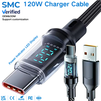 Kabel Charger Tipe C Super Luxe 120W/100W Pengisian Cepat Grosir, Transfer Data 480Mbps untuk Pengisi Daya Ponsel