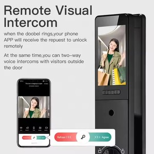 Không thấm nước mặt ID thông minh khóa video cuộc gọi chức năng thông minh điện tử kỹ thuật số vân tay cửa đám mây wifi với máy ảnh - Product Image 5