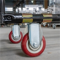 Attaches de fixation pour roulettes pivotantes de type plaque de 3/4/5 pouces, en acier, petites et grandes tailles