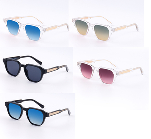 LMA 3506 Luxury High Quality CP Temple <span class=keywords><strong>3</strong></span> + <span class=keywords><strong>2</strong></span> Hinges Square Shades Gradient Purple UV400 Lens Retro Lunettes de soleil Hommes Femmes - Product Image 5