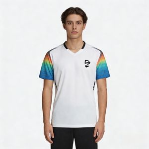 Camiseta Deportiva de Malla Transpirable de Secado Rápido con Logotipo Personalizado al por Mayor, Unisex, de Poliéster Elástico, para Eventos Deportivos, Fitness, Bádminton, Tenis de Mesa - Product Image 4