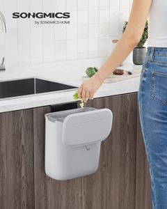 SONGMICS poubelle murale avec couvercle coulissant <span class=keywords><strong>évier</strong></span> de cuisine poubelle 9l poubelles en plastique - Product Image 2