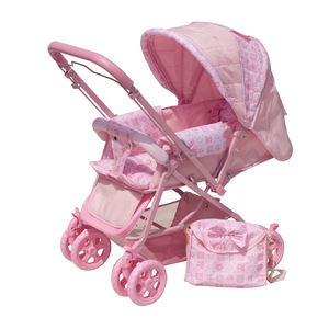 Cochecito de viaje ligero Cochecito de bebé plegable de acero Rosa Cochecito con mango de empuje reversible - Product Image 4