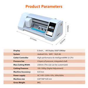 Cedle tùy chỉnh hoàn toàn tự động điện thoại di động bảo vệ màn hình cắt TPU Hydrogel phim da Sticker cắt máy vẽ - Product Image 5