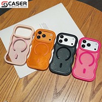 Étui de téléphone portable transparent brillant, antichoc, magnétique, couleur bonbon, revêtement anti-graisse, compatible avec iPhone 14-18