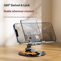 Nouveau support de téléphone portable pliable en métal anti-tremblement avec design rotatif pour diffusion en direct sur bureau, TikTok, photos, tablette – Cadeau idéal pour les paresseux