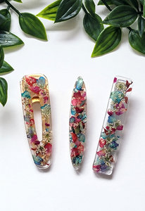 Nouvelle mode de <span class=keywords><strong>pince</strong></span> à <span class=keywords><strong>cheveux</strong></span> en résine gaufrée séchée pétale de fleur <span class=keywords><strong>pince</strong></span> à une ligne pour femmes - Product Image 2