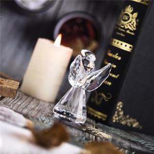 Atacado Dos Desenhos Animados Anjo De Cristal Figurinhas Presente Personalizado De Vidro Mini Anjo Guardião Personagem Decoração Para Casa Estatueta De Cristal De Luxo - Product Image 3