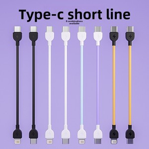 Cavo di Ricarica Rapida 3A Type-C 2-in-1 con Portachiavi, Cavo Corto Portatile con Cordino per Telefoni Cellulari - Product Image 1