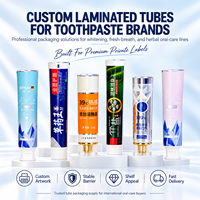 Tubes de dentifrice en aluminium et plastique laminé avec logo personnalisé, impression UV, bouchon à vis 12,7-35 mm, emballage pour soins bucco-dentaires