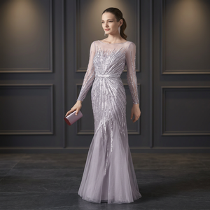 Elegante Vestido de Maternidad Gris de Organza, Asimétrico, Largo hasta el Suelo, para Verano, Cóctel, Club, Ecológico y Transpirable - Product Image 3