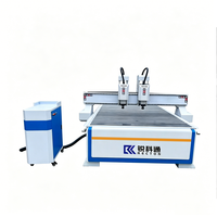 Mini Router CNC para Madera 1325 1530 de Doble Cabezal, Máquina para Fabricación de Gabinetes de Madera, Publicidad 3D y Corte de Acrílico