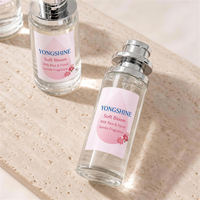 Flacon de parfum en verre transparent cylindrique mince de 30 ml avec options de col à vis et de col à sertir