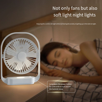 Ventilateur de bureau magnétique USB Type-C, silencieux, portable, avec lumière LED, pour voiture, extérieur, maison, hôtel
