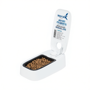 Comedero Automático Tx1 300 ml 13x7x24 cm Gris Negro Dispensador de Comida para Mascotas para Gatos y Perros - Product Image 2