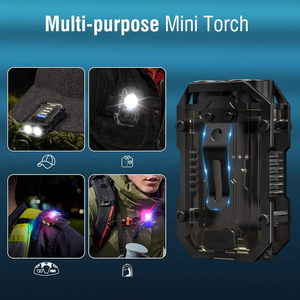 New Arrival <span class=keywords><strong>mini</strong></span> LED Keychain ánh sáng Type-C sạc không thấm nước huỳnh quang thuận tiện Led đèn pin cho cắm trại săn bắn - Product Image 2