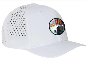 Casquette de golf snapback à 6 panneaux avec logo tissé personnalisé, trous découpés au laser, polyester performant, casquettes de sport de golf et de baseball - Product Image 3