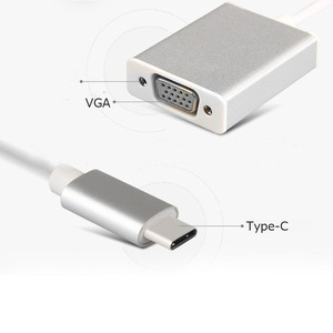 Type <b>C</b> To Vga <b>Adapter</b> Aluminum Alloy For Laptop Display Connection - Product Image 1