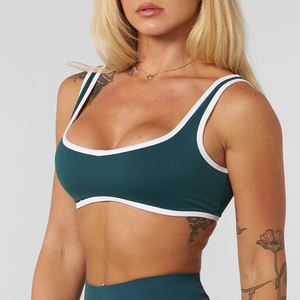 Reggiseno Sportivo da Donna OEM Personalizzato, Traspirante, Altamente Elastico, Modellante, con Contrasto, Scollo Quadrato Frontale, Schiena Aperta, Imbottitura Rimovibile - Product Image 3