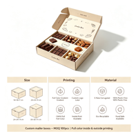 Boîte en carton ondulé personnalisée avec plateau de séparation, panier de confiserie pour cadeaux de chocolat, directement de l'usine