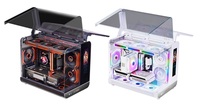 Gaming PC Case ATX Mid Tower Computer Case Tempered Glass PC Chassis Desktop Cabinet for ATX Micro ATX Mini ITX OEM ODM