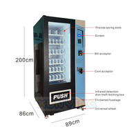 Distribuidor automático personalizado Distribuidor automático Combo de latas de bebidas Botellas Bebidas y aperitivos Máquina expendedora
