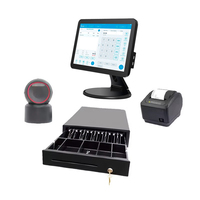Sistema POS Todo en Uno de 15.6 Pulgadas con 4G, Caja Registradora, Terminal POS, Dispositivo con NFC, SDK, Software Inteligente para Comercio Minorista, Restaurantes y Otros Usos