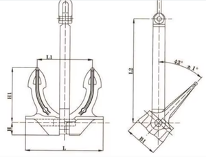 Ancre de bateau en acier moulé sur mesure, ancre sans queue japonaise à grande adhérence, disponible en plusieurs tailles, garantie de trois ans - Product Image 4